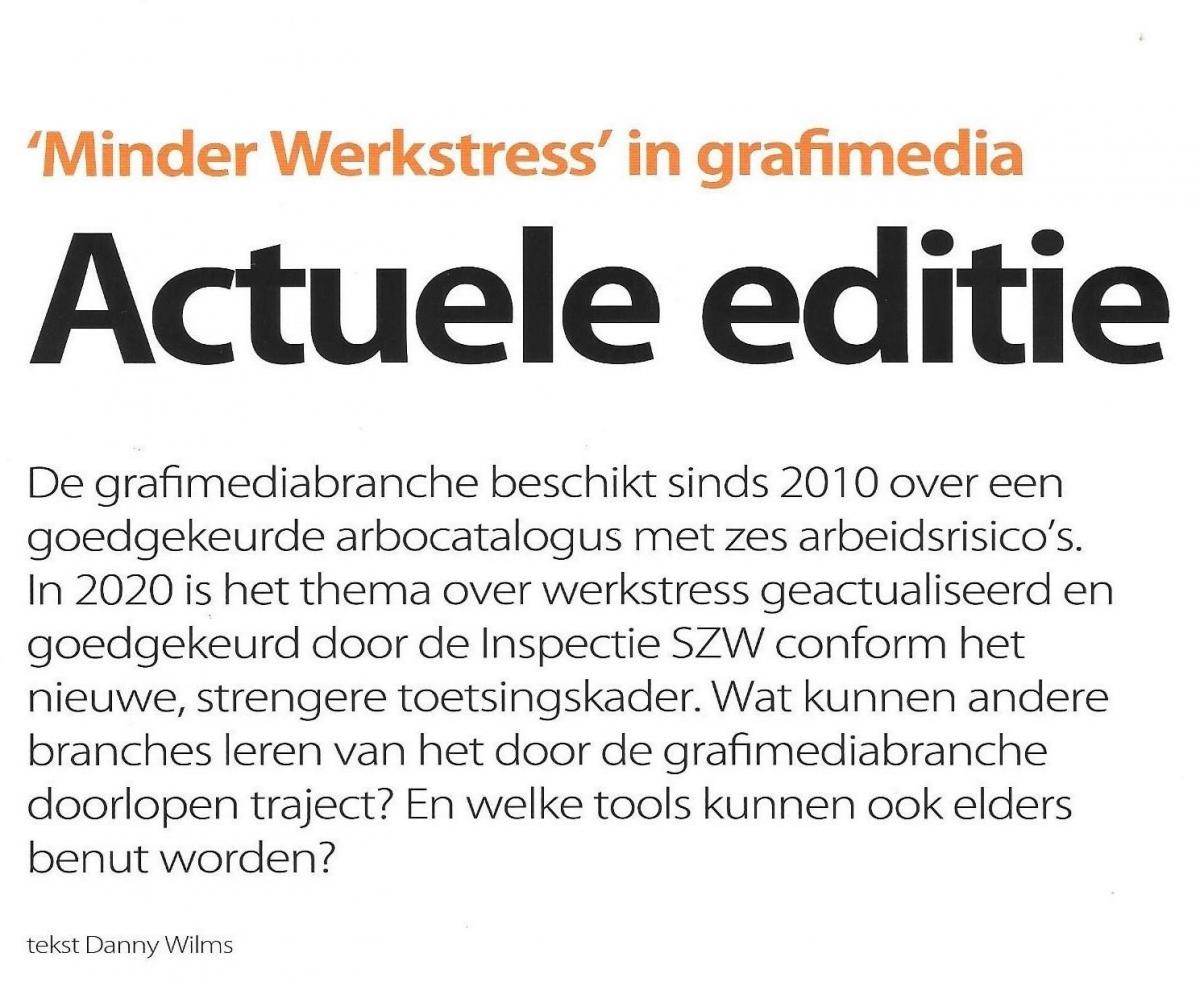 Artikel Actuele editie arbocatalogus werkstress van Danny Wilms in vakblad Arbo 